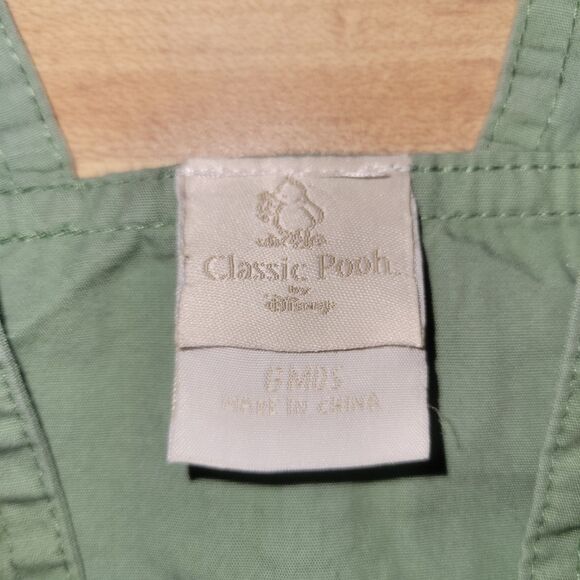 Classic Pooh Baby Romper Green Winnie the Pooh “Fly Up!” Embroidery Outfit 6M - Picture 6 of 10